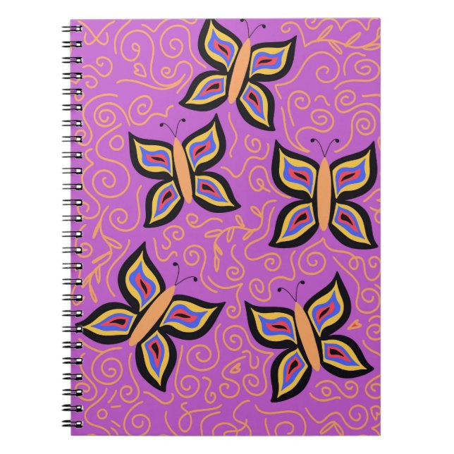 Carnet Motif papillon mou (Devant)