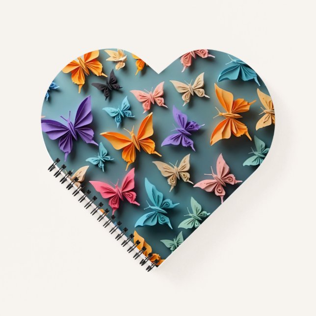 Carnet Motif papillon Origami (Devant)