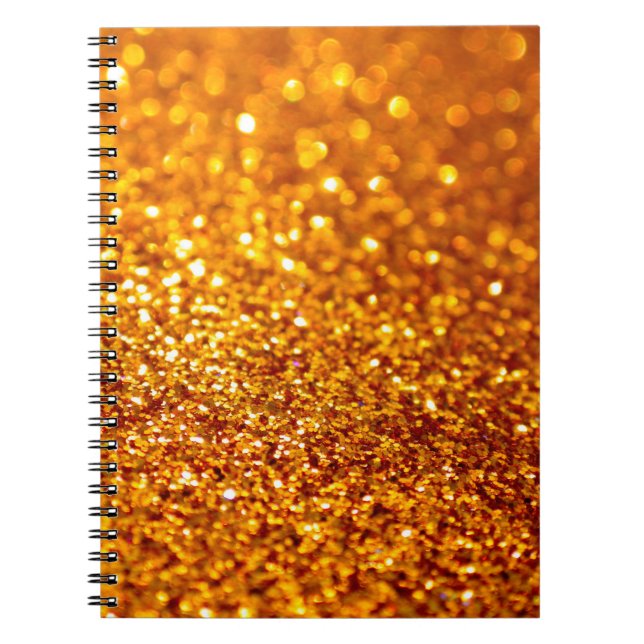 Carnet Motif Parties scintillant or (Devant)
