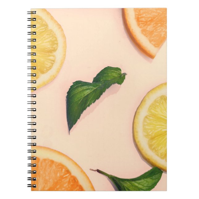 Carnet Motif pastel aux fruits (Devant)
