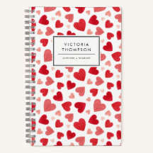 Motif Patchwork Cœurs Rouges Aquarelle