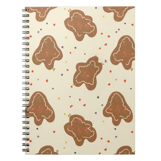 Carnet motif pâte à cookies ivoire (Devant)