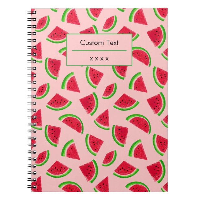 Carnet Motif personnalisé de tranche de pastèque (Devant)