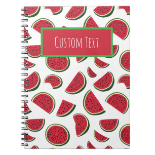 Carnet Motif personnalisé de tranche de pastèque d'été