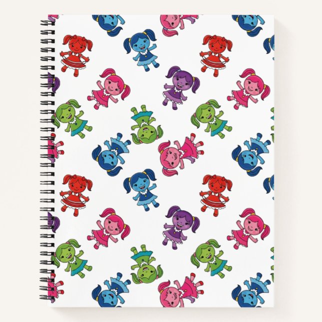 Carnet Motif Petite Fille Mignonne (Devant)
