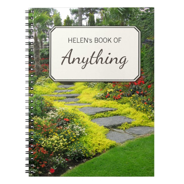 Carnet Motif photo botanique personnalisé (Devant)