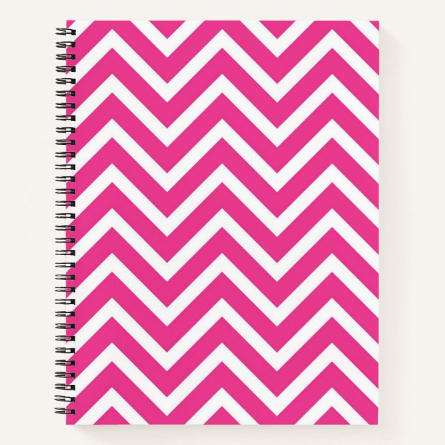 Carnet Motif Pink Zigzag Chevron (Devant)