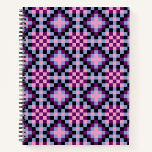 Carnet Motif Pixel foncé