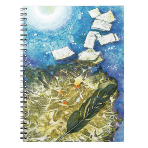 Carnet Motif poétique avec du clair de lune.