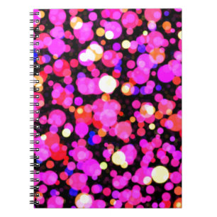 Carnet Motif point de cercle rose