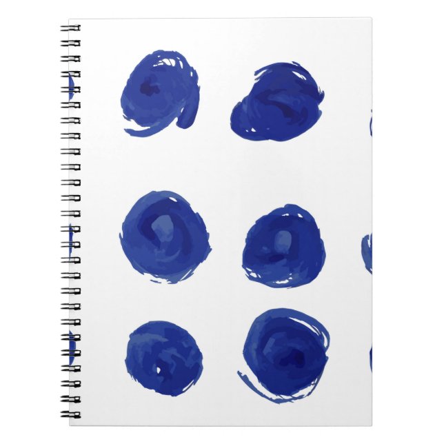 Carnet Motif pois sans couture peint à la main (Devant)