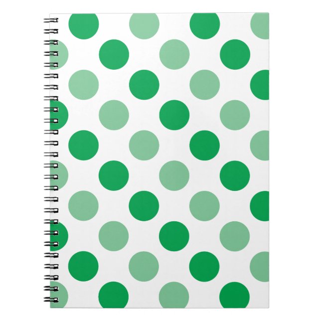 Carnet Motif pois vert (Devant)