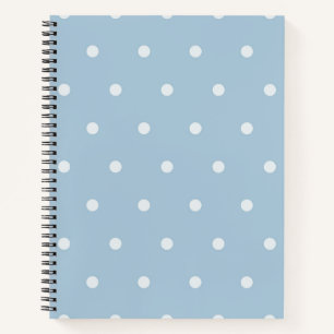 Carnet Motif Polka bleu douillet, impression pointillée b