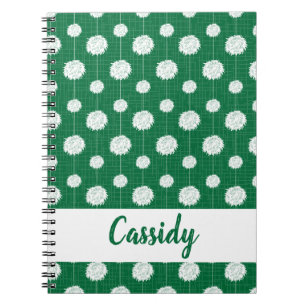 Carnet Motif Pom Pom Pom-pom girl vert