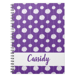 Carnet Motif Pom Pom violet Pom-pom girl