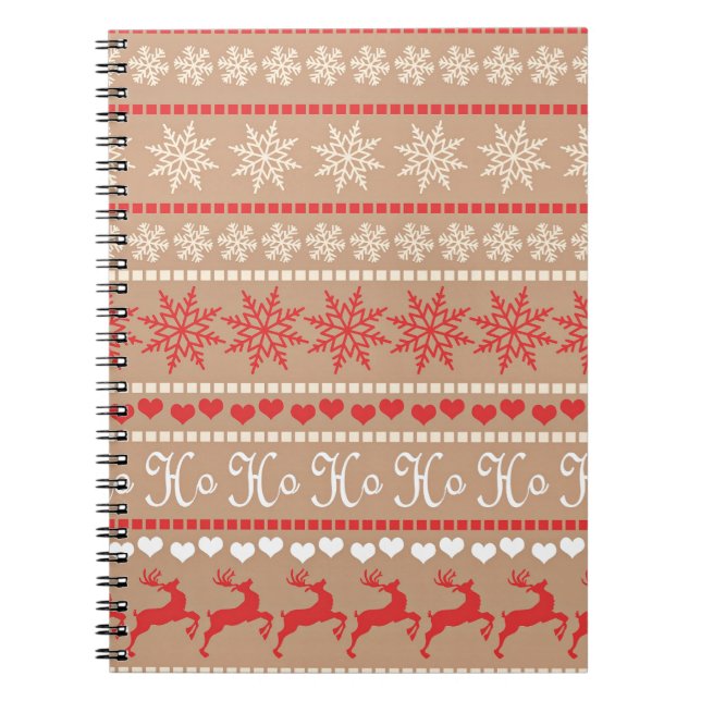 Carnet Motif populaire de Noël (Devant)