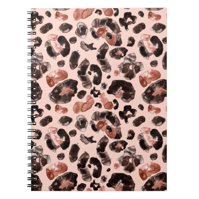 Carnet Motif poster de animal léopard d'eau (Devant)