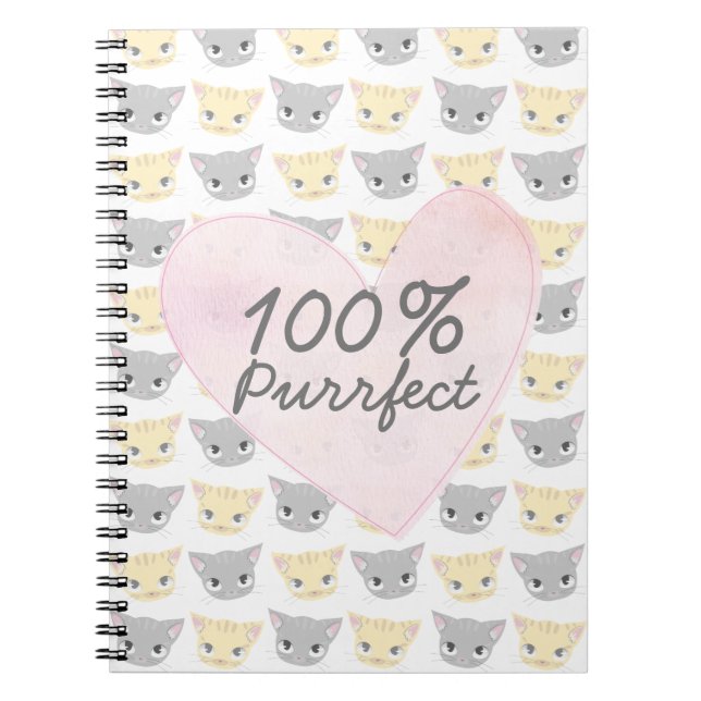 Carnet Motif Purrfect Kitten (Devant)
