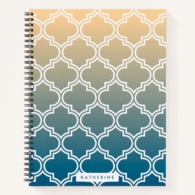 Carnet Motif Quatrefoil (Devant)