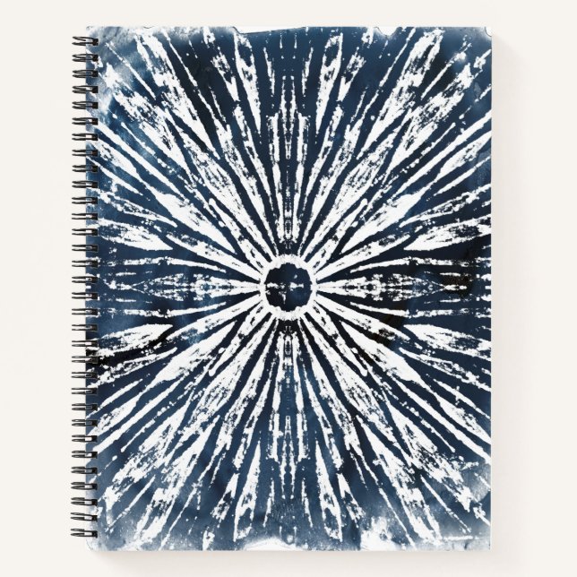 Carnet Motif radial Indigo Ink (Devant)