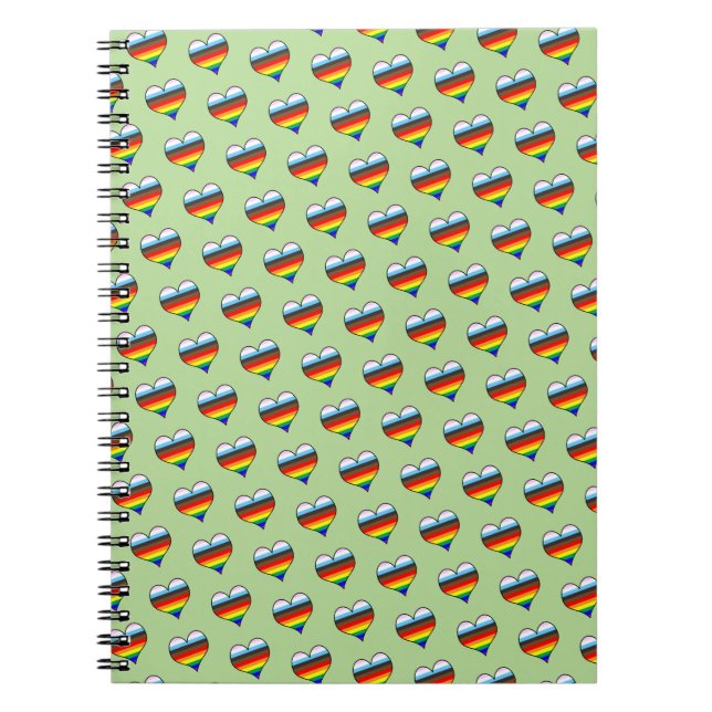 Carnet Motif Rainbow Heart (Devant)