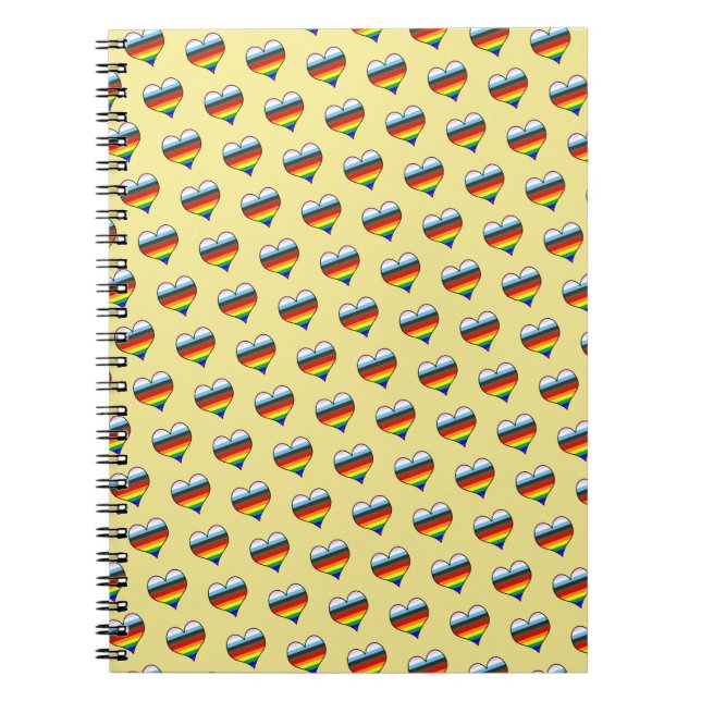 Carnet Motif Rainbow Heart (Devant)