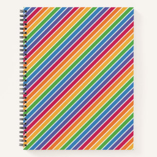 Carnet Motif Rainbow Stripes