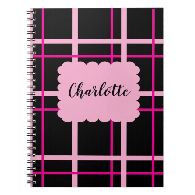 Carnet Motif rayé cool (Devant)