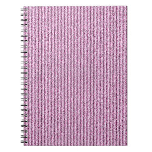 Carnet Motif rayé corduroy rose décontracté