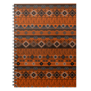 Carnet Motif rayé ethnique brillant.