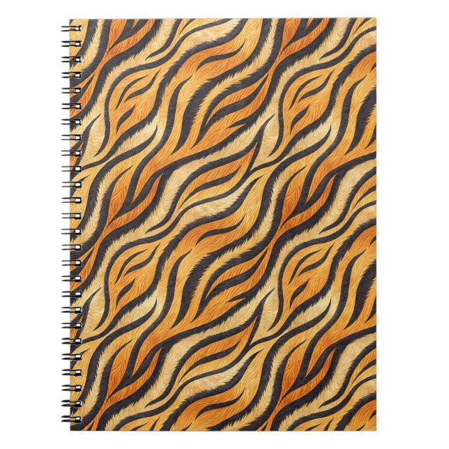 Carnet Motif rayé tigre audacieux – Impression d'animal e (Devant)