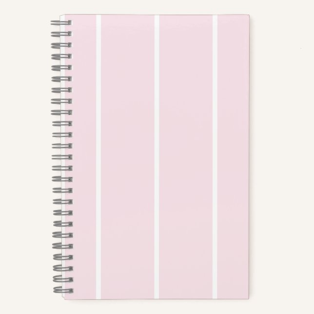Carnet Motif rayé vertical couleur douce Design (Recto)