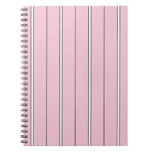 Carnet Motif rayure verticale rose pâle minimaliste