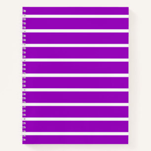 Carnet Motif rayures violettes et blanches