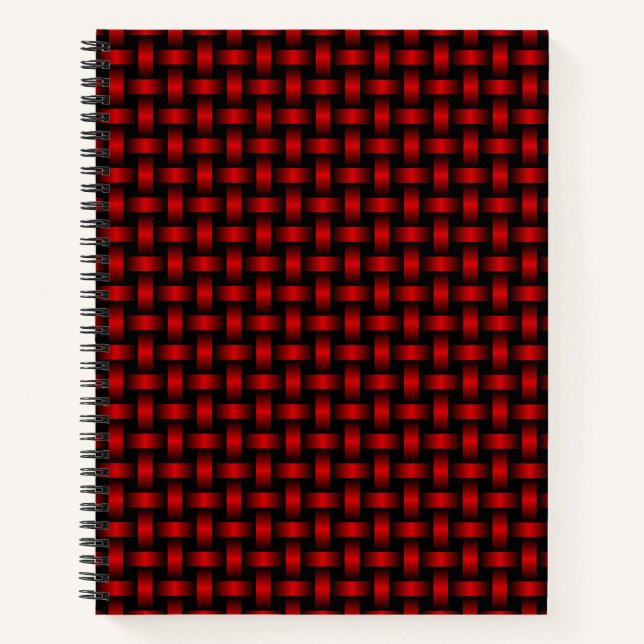 Carnet Motif Red Black Weaver (Devant)