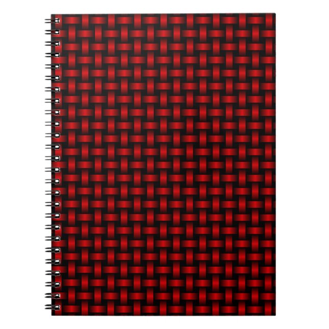 Carnet Motif Red Black Weaver (Devant)