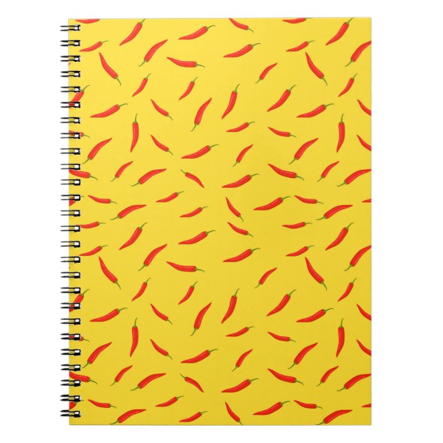 Carnet Motif Red Chilies (Devant)