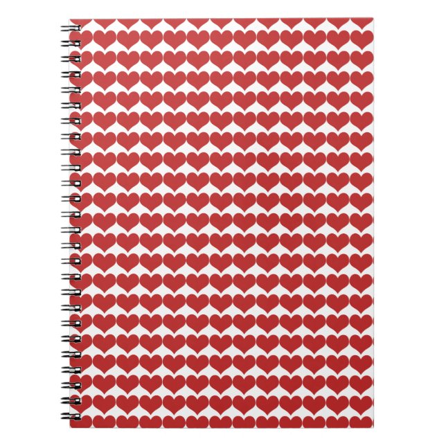 Carnet Motif Red Cute Hearts (Devant)