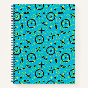 Carnet motif Retro Neon Blue des années 80/90
