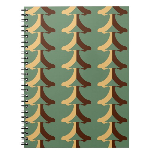 Carnet Motif rétro transparent avec éléments verticaux. a (Devant)