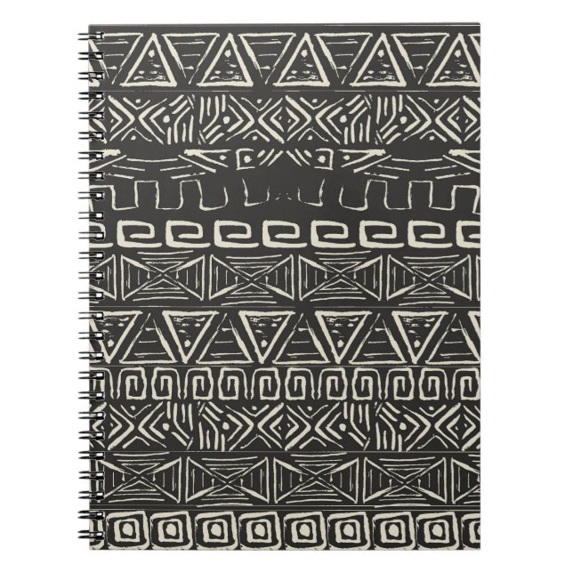 Carnet motif rétro vintage. Arrière - plan aztèque.  (Devant)