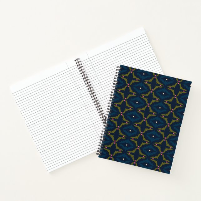 Carnet Motif Rétro Vintage Deep Blue (Intérieur)