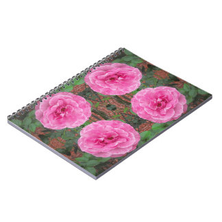 Carnet Motif rose