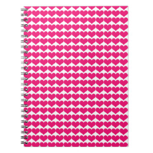Carnet Motif Rose Coeurs mignons