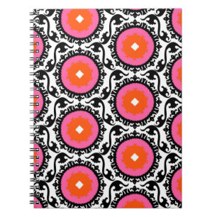 Carnet Motif rose de Suzani