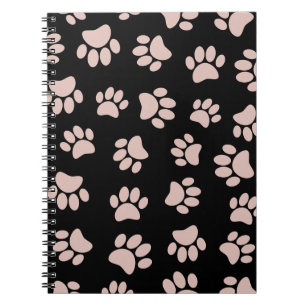 Carnet Motif rose Gold et Black Dog Paw