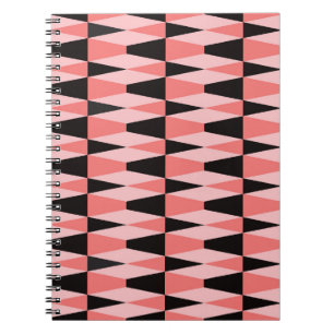 Carnet Motif rose noir géométrique en gras