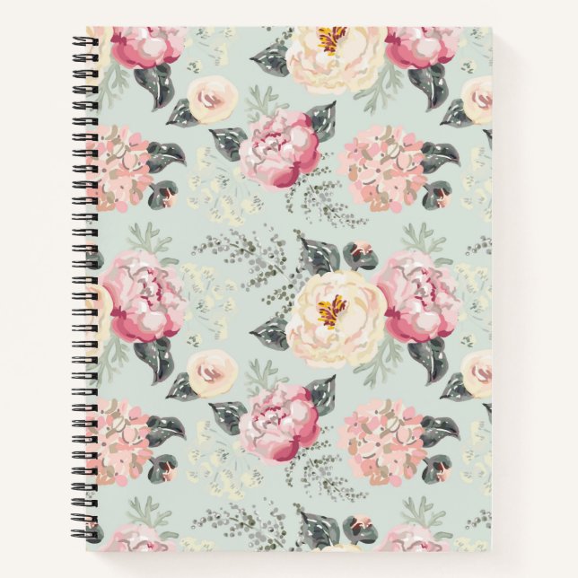 Carnet Motif rose Rose Garden (Devant)