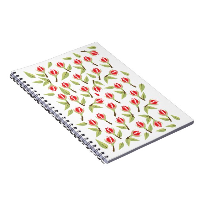 Carnet Motif Rose Rouge (Côté Droit)