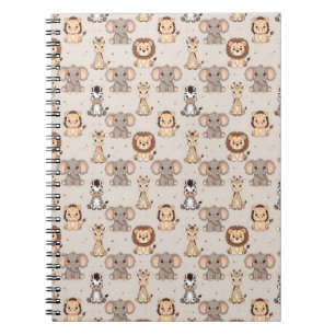 Carnet Motif Safari Bébé Neutre